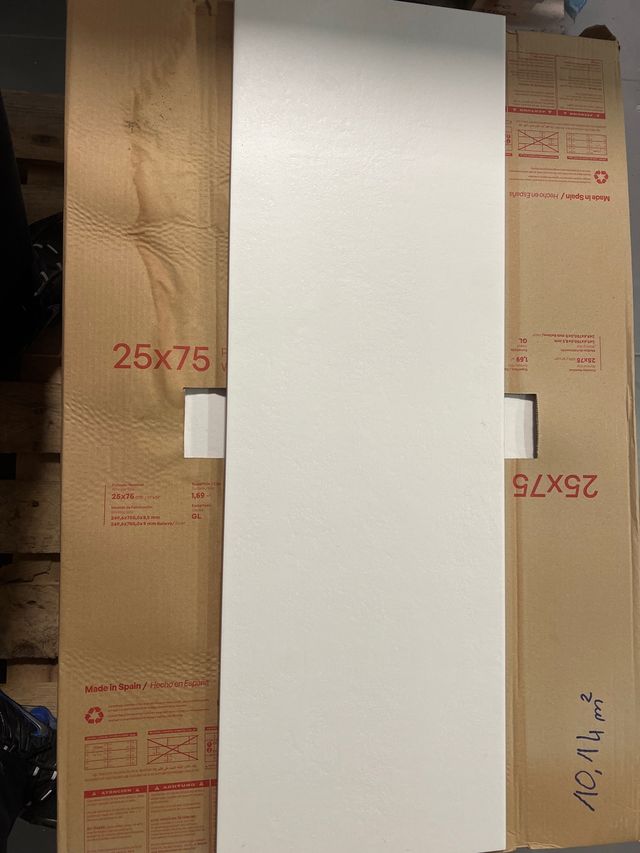 Azulejo Saloni Pasta Blanca 25x75